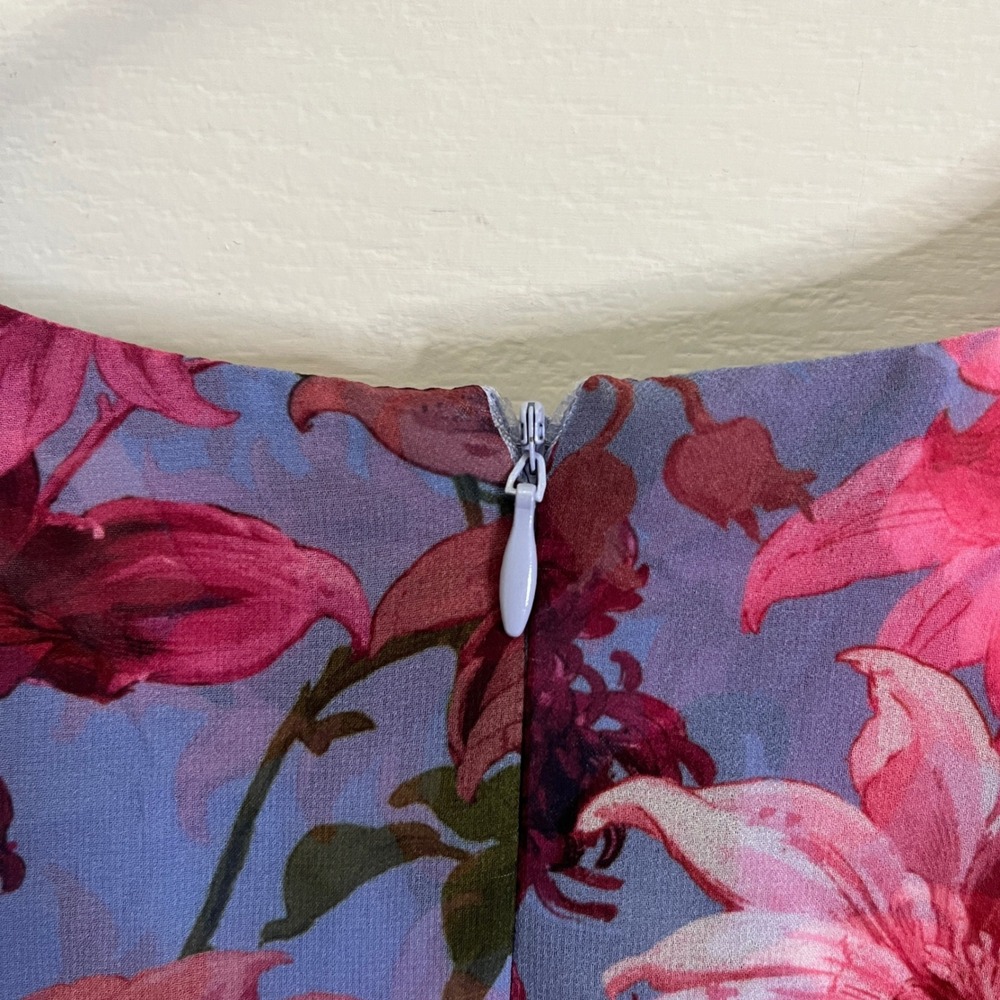 Sachin & Babi Penny Gown Women 0 Pink Periwinkle Floral Maxi Dress NEW $595 - Picture 11 of 13